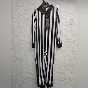 New Unisex Kid's boy / girl Beetlejuice Stripe Jumpsuit Halloween Costume